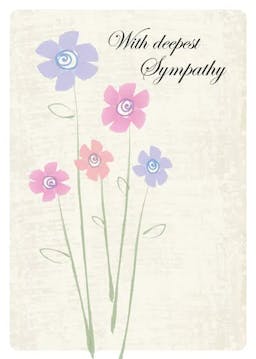Deepest Sympathy Pastel Flowers